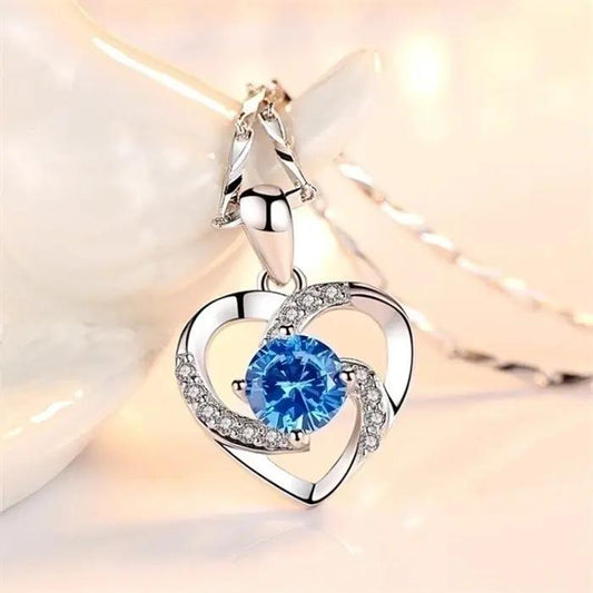 Pendentif fantaisie en cuivre en forme de cœur avec strass