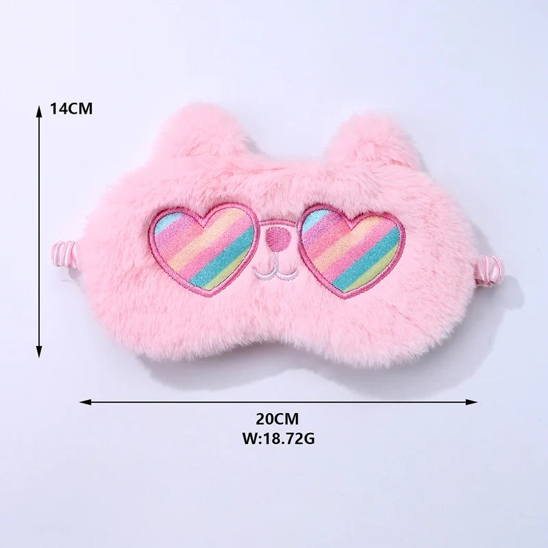 Fluffy Plush Sleeping Eye Cover Soft Funny Blindfold Mask | Cute Eye Mask Pink Eye Sleep Mask | Fluffy Animal Sleep Eyeshade Breathable Lightweight Eye Mask for Sleep Fluffy Plush Sleeping Eye Cover Soft Funny Blindfold Mask | Cute Eye Mask Pink Eye Sleep Mask | Fluffy Animal Sleep Eyeshade Breathable Lightweight Eye Mask for Sleep