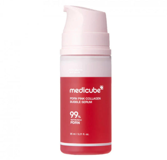 Medicube PDRN Pink Collagen Bubble Serum 95ml bottle - front packaging