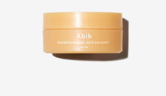 Abib Glutathione Kojic Acid Eye Patch Vita Jelly 60ea – brightening hydrogel patches for under-eye dark circles.
