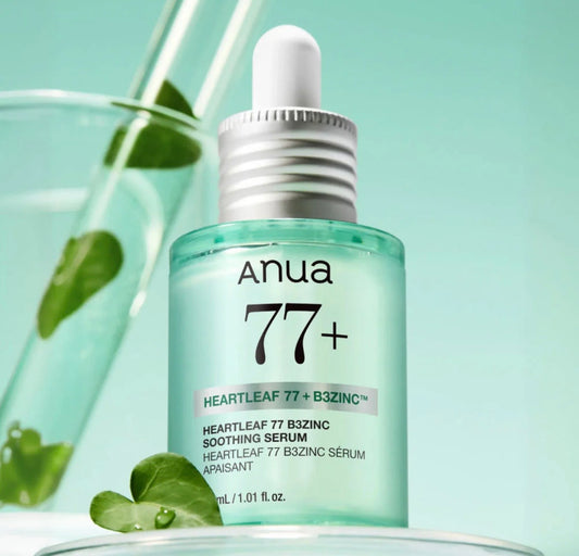 Anua Heartleaf 77 B3Zinc Soothing Serum 30ml bottle front view on white background