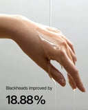 Lifestyle vanity shot of anua heartleaf pore cleansing oil in a minimal bathroom scene Lifestyle vanity shot of anua heartleaf pore cleansing oil in a minimal bathroom scene