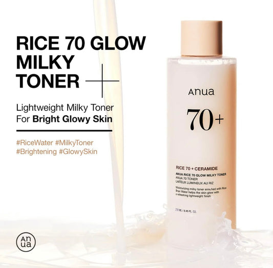 Texture of Anua Rice 70 Milky Toner – Lightweight milky formula