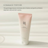 Close-up of the apricot peeling gel texture — lightweight, jelly-like formula that removes dead skin cells Close-up of the apricot peeling gel texture — lightweight, jelly-like formula that removes dead skin cells