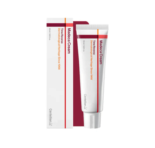 Centellian24 Madeca Cream Time Reverse 50ml box and tube displayed on a clean surface.