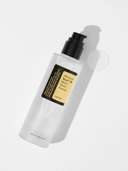 COSRX Advanced Snail 96 Mucin Power Essence for intense hydration and skin repair.