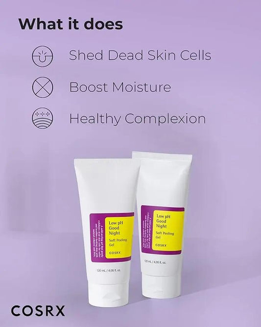 COSRX PHA peeling gel 120ml - mild exfoliating cleanser with low pH formula for smooth skin