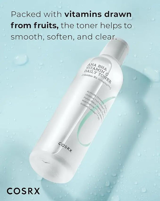 COSRX AHA BHA Vitamin C Toner with fresh citrus fruit for vitamin C vibe