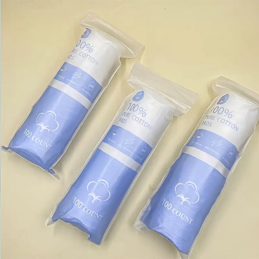 Carrés de coton pur 100% (100 pièces/paquet)