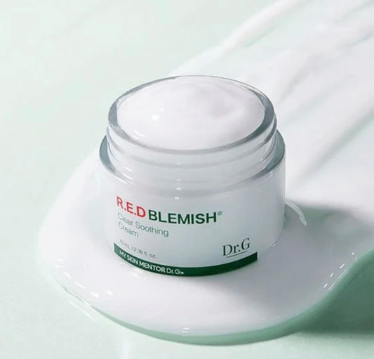Texture of Dr.G Red Blemish Soothing Cream – lightweight and hydrating formula