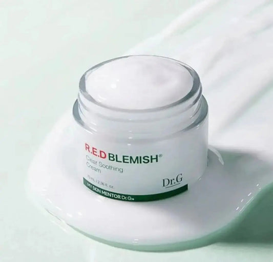 Texture of Dr.G Red Blemish Soothing Cream – lightweight and hydrating formula