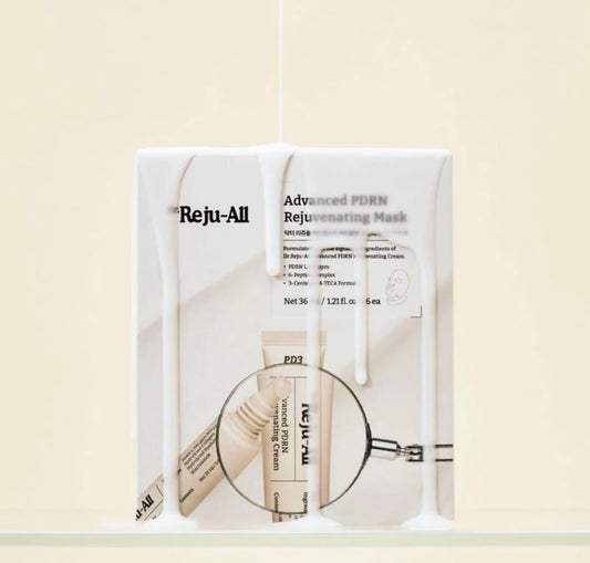 Dr. Reju All Advanced PDRN Rejuvenating Mask box of 4 sheets for intensive face and neck hydration and wrinkle care.