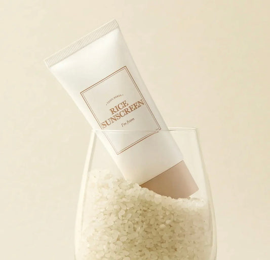 I'm from rice sunscreen SPF 50 PA bottle with pump for daily mineral protection