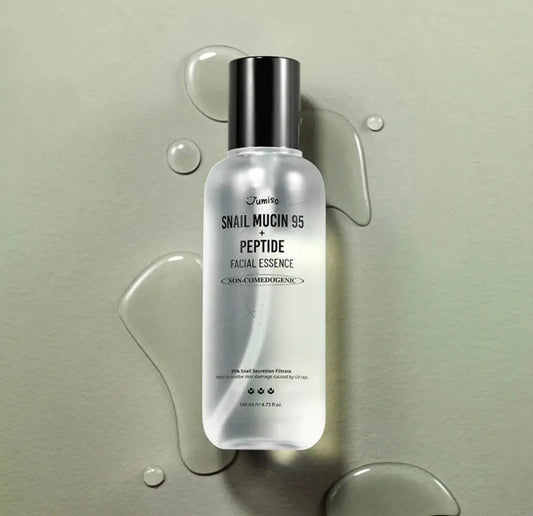 Front view of Jumiso Snail Mucin 95 Peptide Facial Essence bottle – hydrating and firming essence.