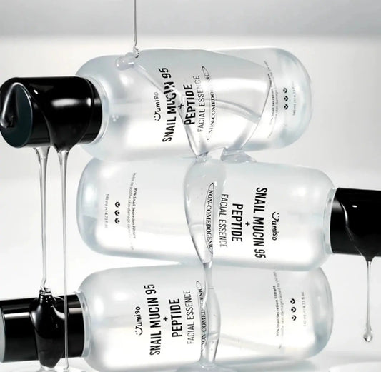 Lightweight texture of Jumiso Snail Mucin Peptide Facial Essence for glowing skin