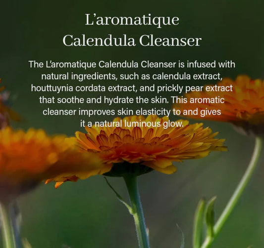 Laroma calendula cleanser unboxing with natural green box