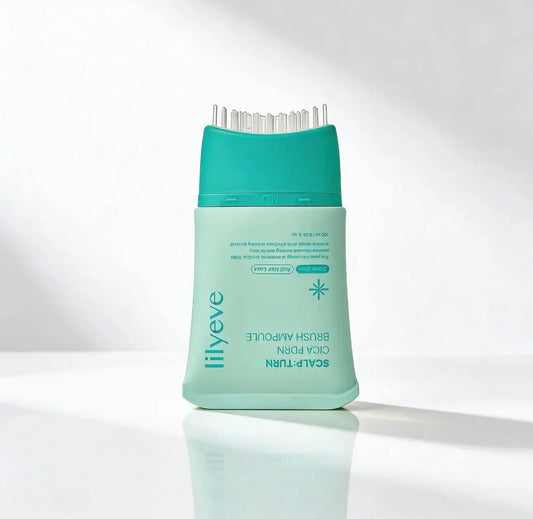 Lilyeve Scalp Turn Cica PDRN Brush Ampoule 100ml – scalp soothing treatment with built-in brush applicator