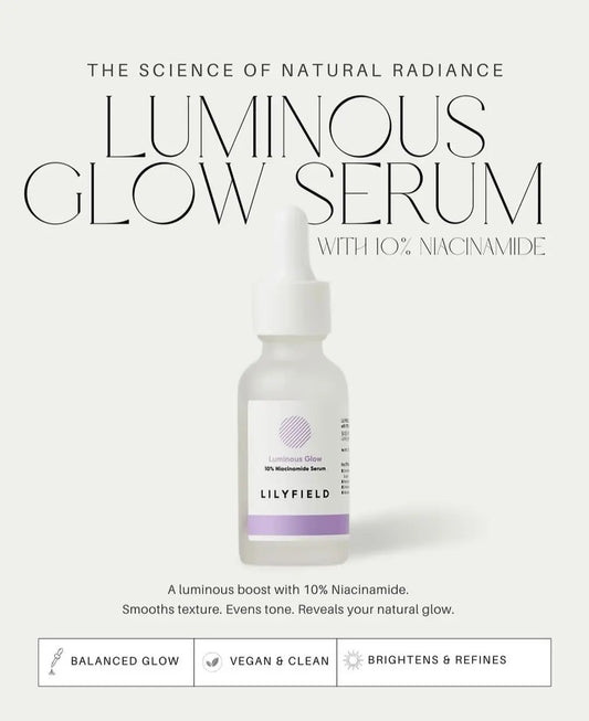 Lifestyle shot featuring Lilyfield Trio advanced calming serums in use