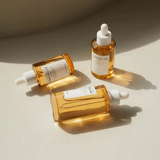 Full view of SKIN1004 Madagascar Centella Ampoule packaging with natural vibes
