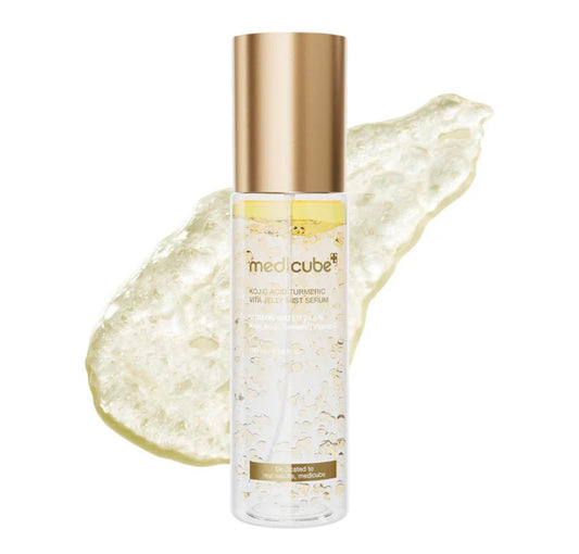 Medicube Kojic Acid Turmeric Vita Jelly Mist Serum 100ml front view packaging