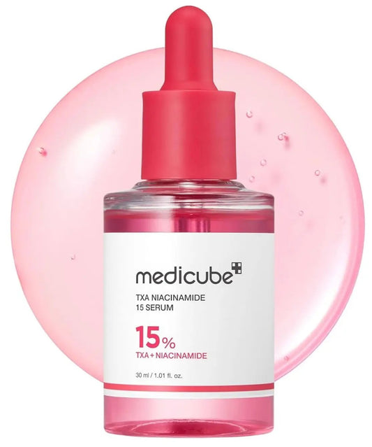 Front view of Medicube Niacinamide 15 Serum bottle – brightening facial serum