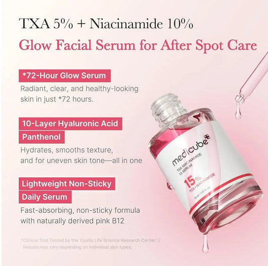 Benefits of Medicube Niacinamide 15 Serum including pore tightening and even skin tone