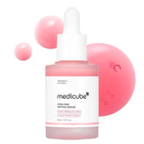 Medicube PDRN Pink Peptide Serum 30ml — glass bottle of pink PDRN serum for brighter, firmer skin. Medicube PDRN Pink Peptide Serum 30ml — glass bottle of pink PDRN serum for brighter, firmer skin.