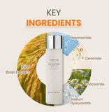 Ingredients and product info on the back of TIRTIR Milk Skin Toner bottle Ingredients and product info on the back of TIRTIR Milk Skin Toner bottle