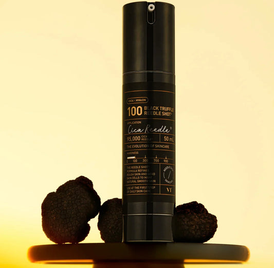VT Cosmetics Black Truffle Reedle Shot 100 bottle and box front view