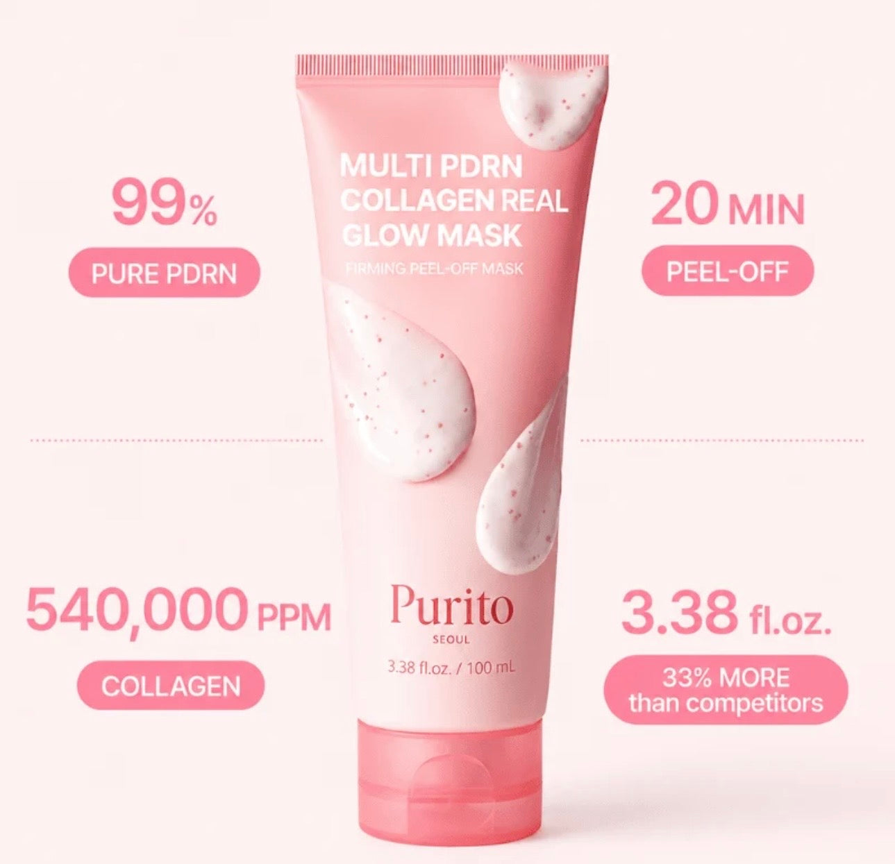 PURITO Multi PDRN Collagen Real Glow Mask 100ml