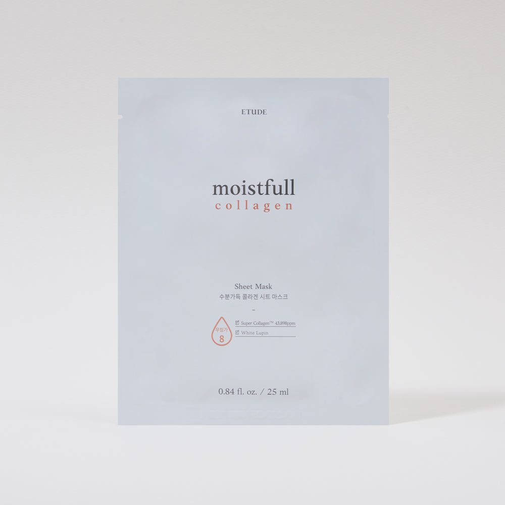 ETUDE Moistfull Collagen Sheet Mask [5pcs SET] (21AD) - Super Collagen for Deep Moisture and Healthier Skin - Korean Skin Care *Bundle Pack Promotion*