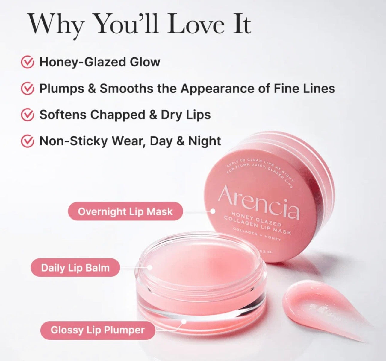 ARENCIA Honey Glazed Collagen Lip Mask - 15g