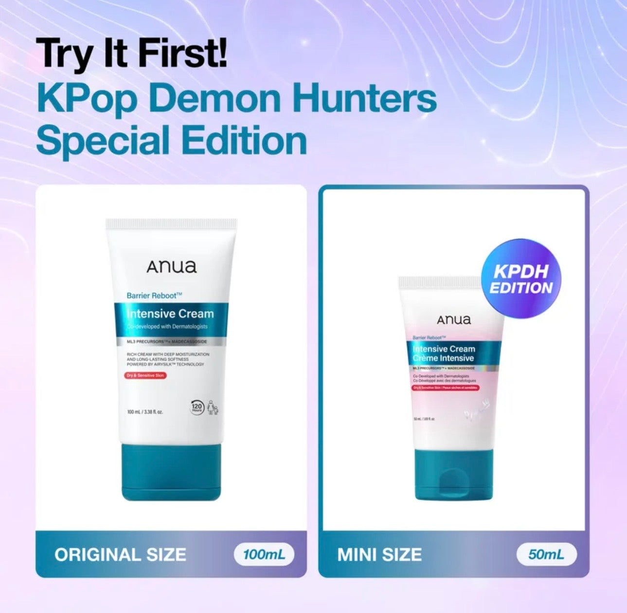 ANUA Barrier Intensive Cream Kpop Demon Hunters Collaboration 50ml