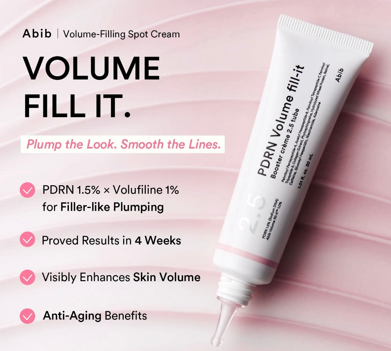 Abib PDRN Volume Fill-it Booster Crème 2.5 Tube - 30ml