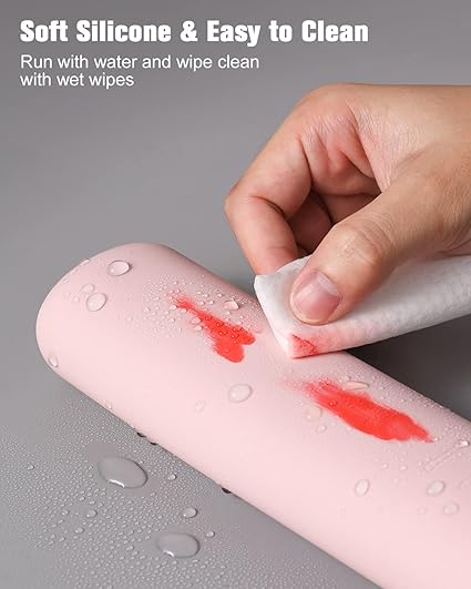 Travel Make Up Brush Holder Silicon (Pink x 1pc) *with minimum purchase of $250 & above (nett purchase exclude tax.)