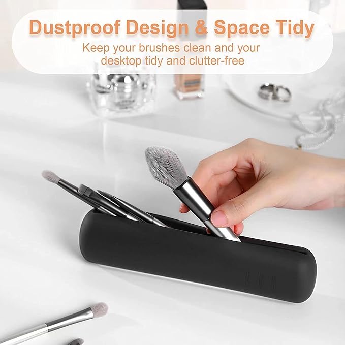 Travel Make Up Brush Holder Silicon (Black x 1pc) *with minimum purchase of $250 & above (nett purchase exclude tax.)