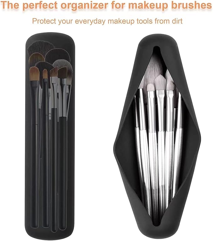 Travel Make Up Brush Holder Silicon (Black x 1pc) *with minimum purchase of $250 & above (nett purchase exclude tax.)