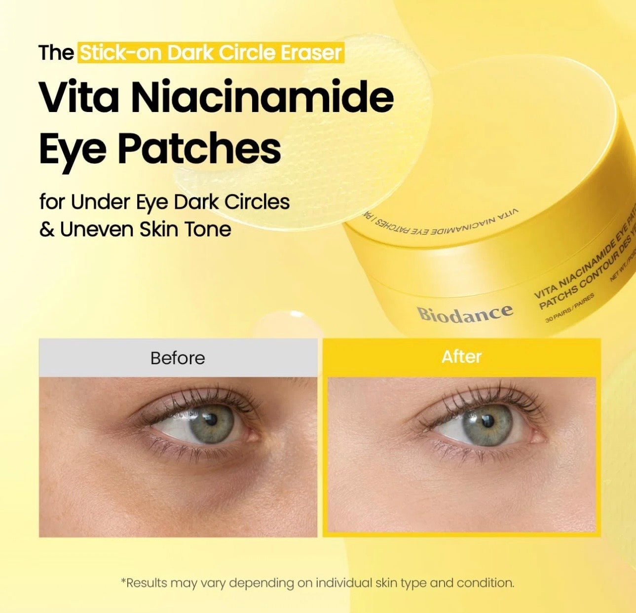 Biodance Vita Niacinamide Eye Patches 30pcs
