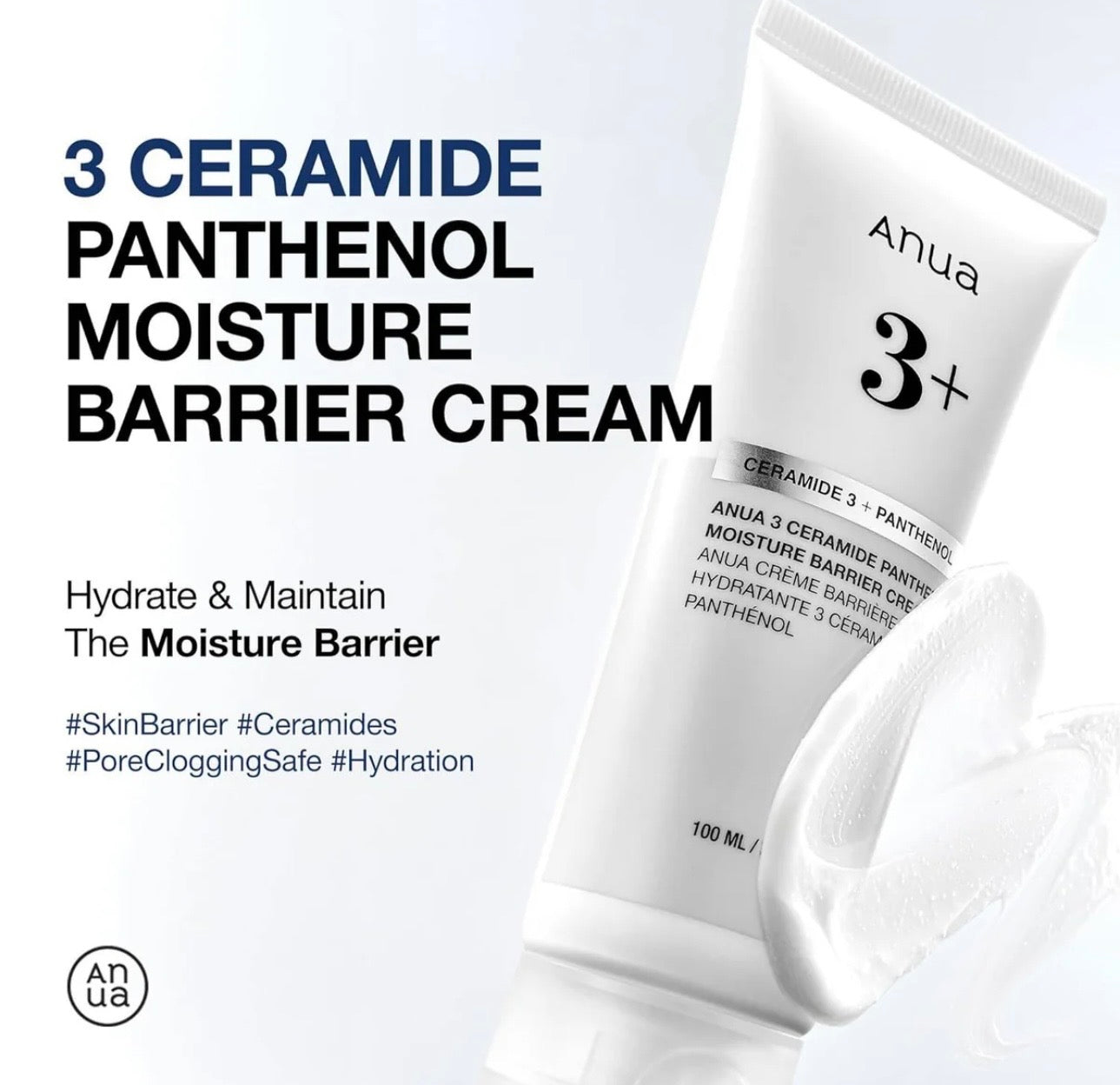 ANUA 3 Ceramide Panthenol Moisture Barrier Cream 100ml