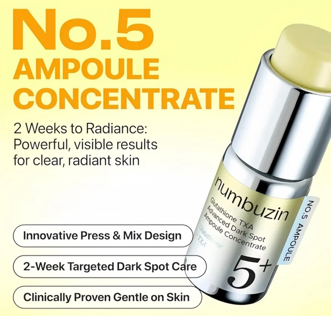 Numbuzin No.5 Glutathione TXA Advanced Dark Spot Ampoule Concentrate