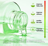 Anua Azelaic Acid 3 Cica Toner Green skincare product with text on benefits on a light green background