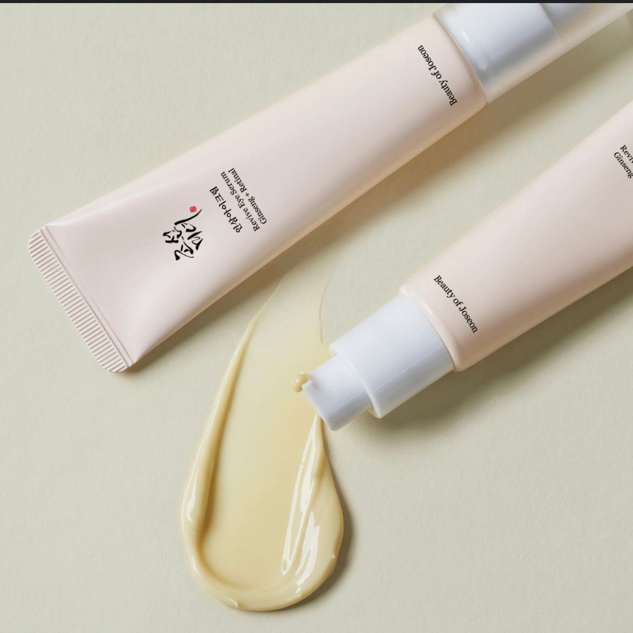 Close-up of Beauty of Joseon Revive Eye Serum bottle with Ginseng and Retinal formula