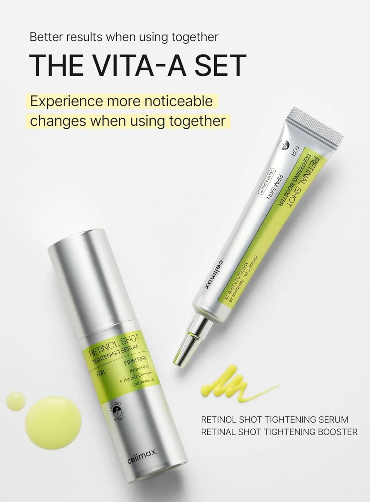Close-up of The Vita A Retinal Shot Tightening Serum dropper