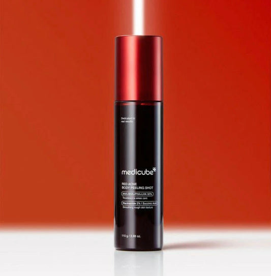 Close-up of the Medicube Body Peeling Shot texture, a creamy gel formula