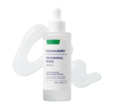 Close-up of the lightweight, gel-cream texture of the Eqqualberry Swimming Ampoule.