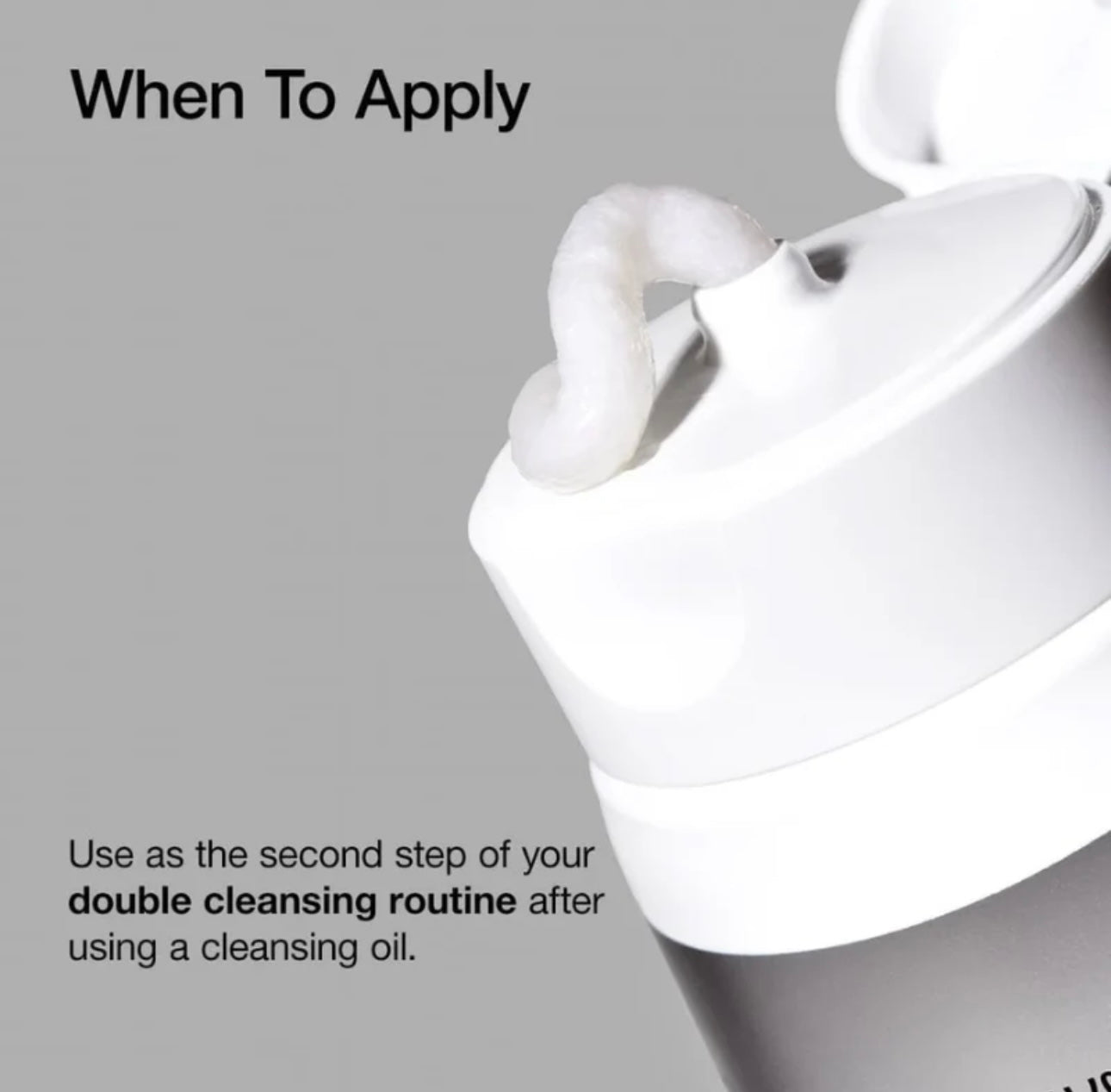 Close up of Anua 8 Hyaluronic Acid Cleanser label and details