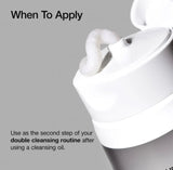 Close up of Anua 8 Hyaluronic Acid Cleanser label and details