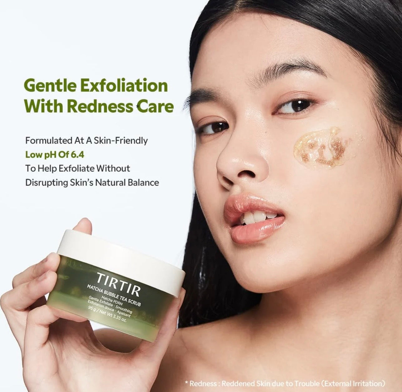 TIRTIR Matcha Bubble Tea Scrub 95g
