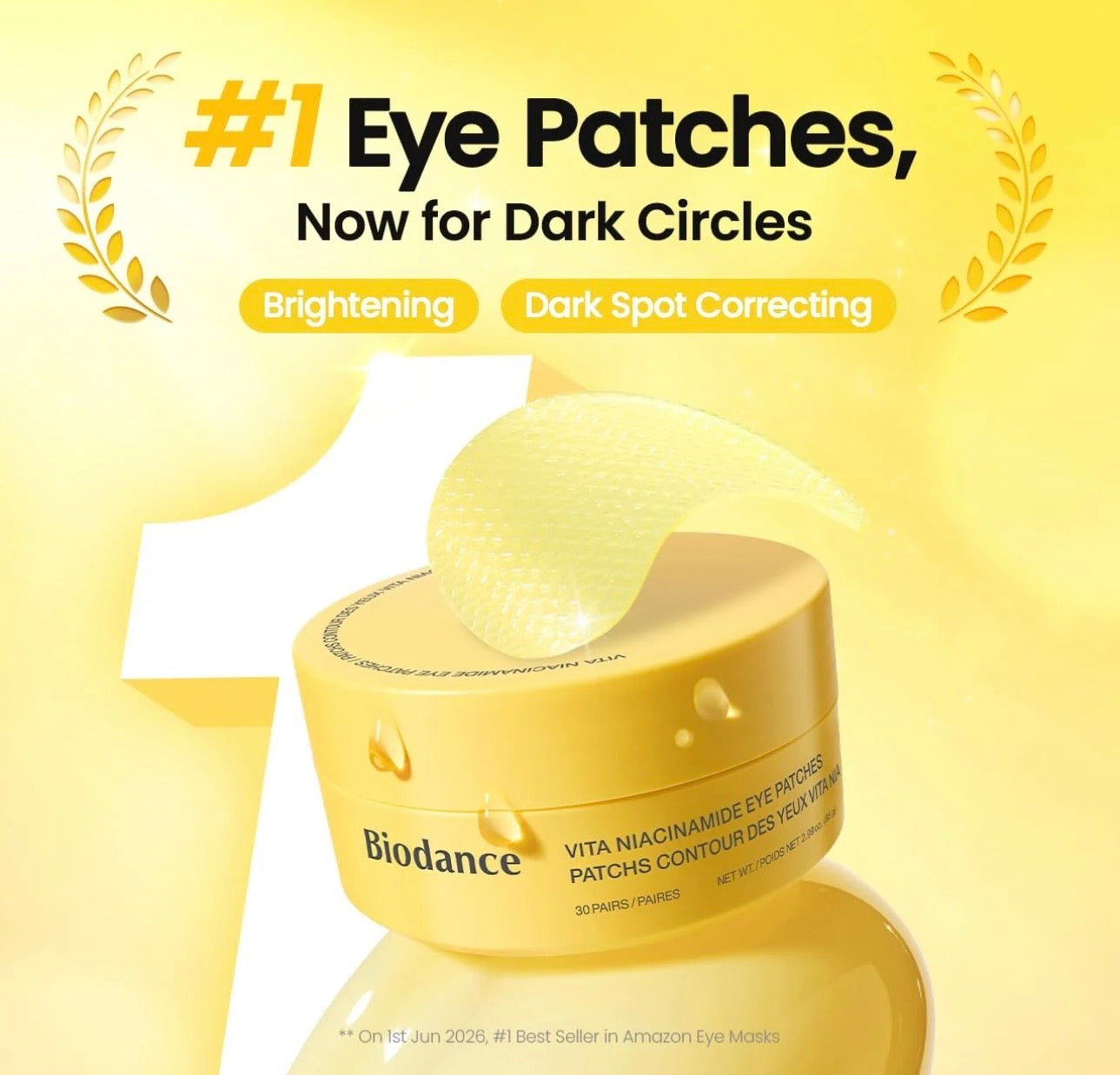 Biodance Vita Niacinamide Eye Patches 30pcs