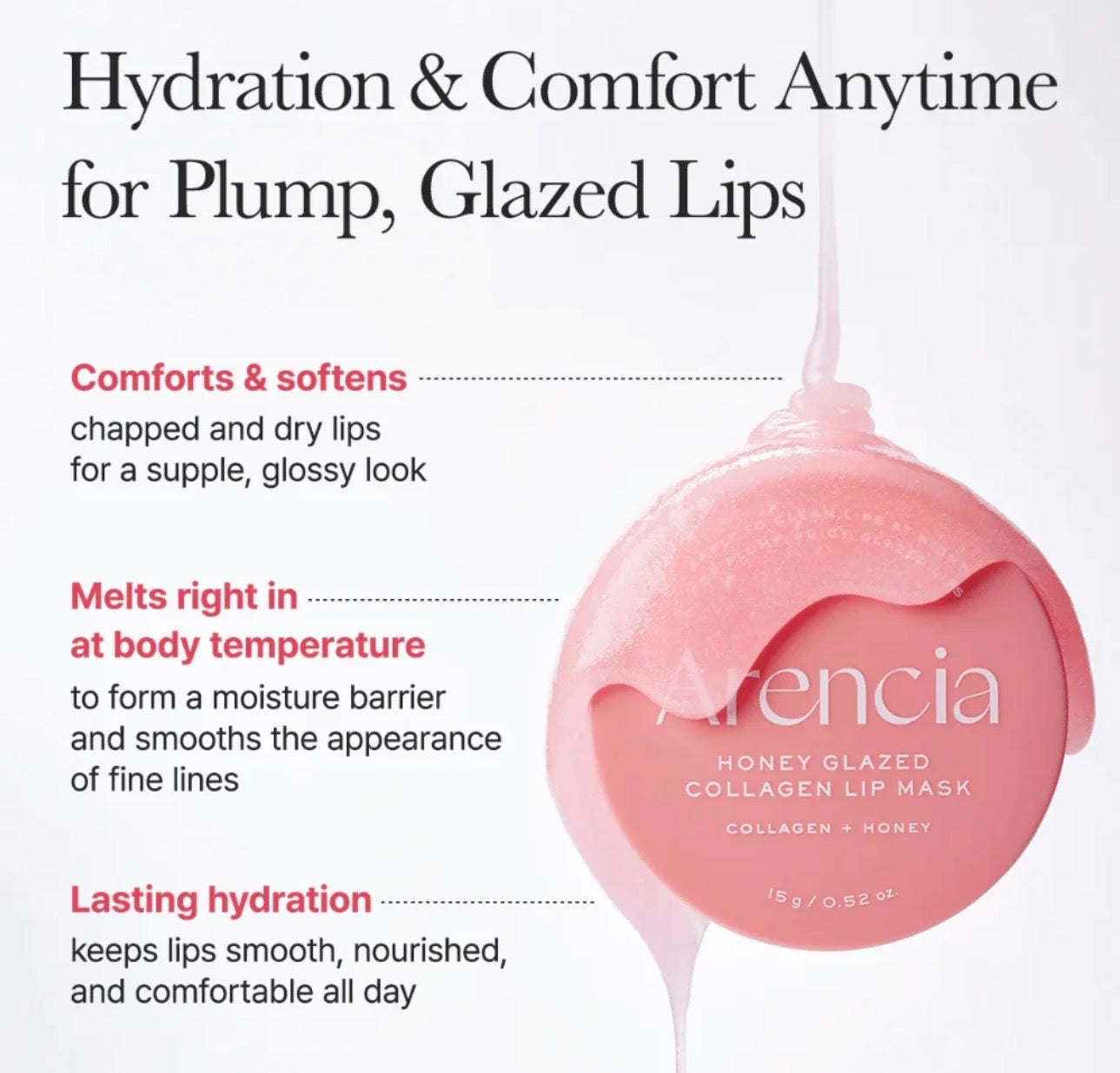 ARENCIA Honey Glazed Collagen Lip Mask - 15g